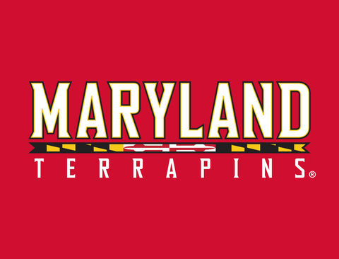 Maryland Terrapins Wordmark Red Lumilawn Sign