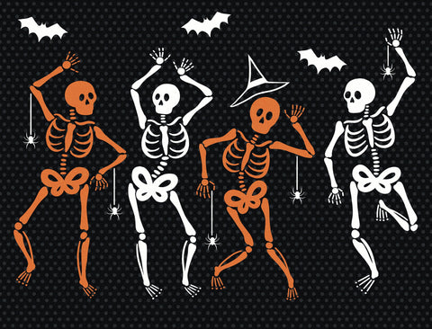 Skeleton Boogie Halloween Yard Sign