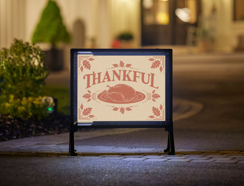 Thankful Lumilawn Sign