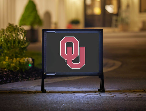 Oklahoma Athletics Mark Black Yard Sign