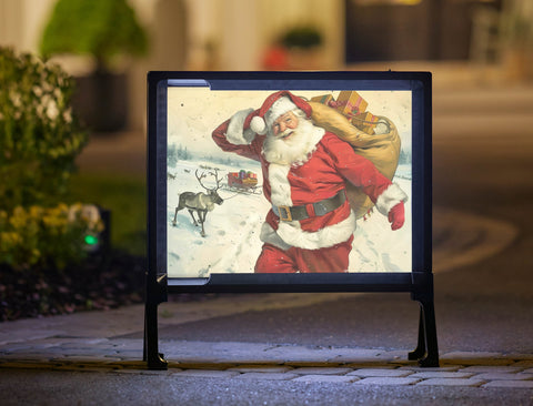 Happy Santa Christmas Classic Yard Sign