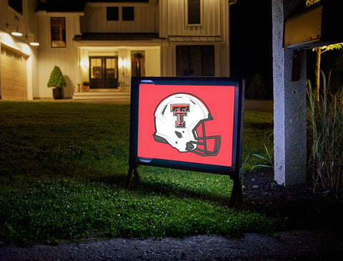 Texas Tech White Helmet Yard Sign