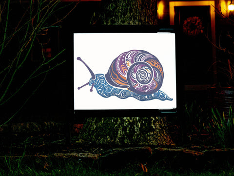 Paisley Purple Snail Yard Sign