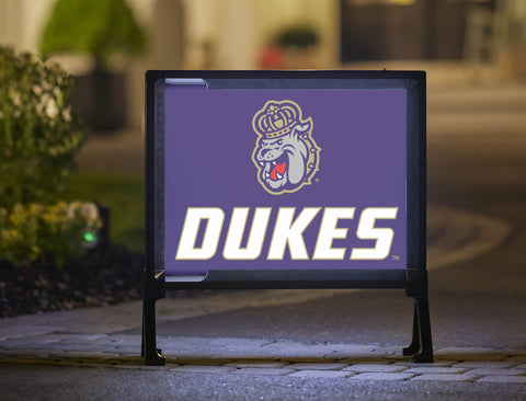 Duke Dog Purple Dukes Lumilawn Sign