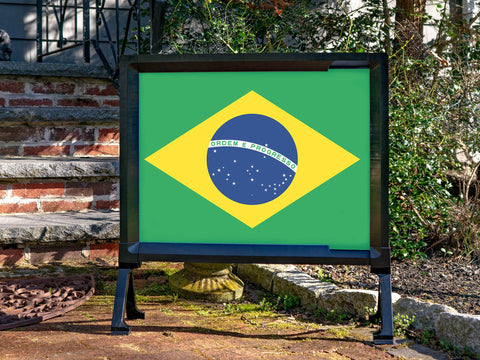 Flag Brazil Yard Sign