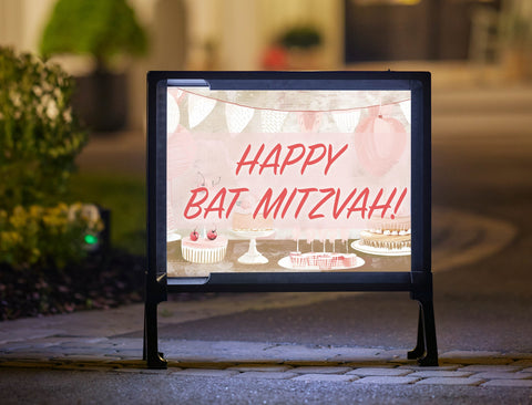 Happy Bat Mitzvah Yard Sign