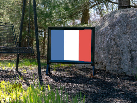 Flag France Yard Sign