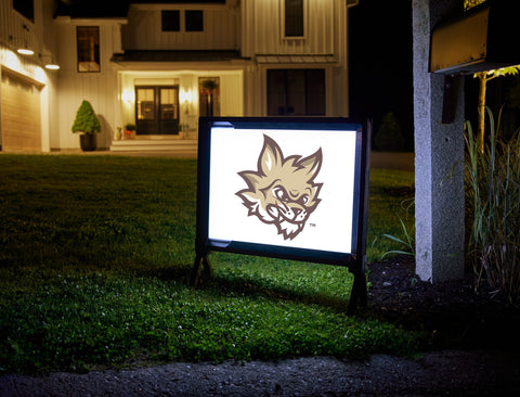 Texas State Mascot White Yard Sign