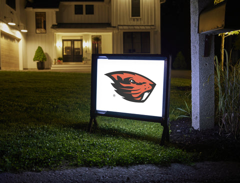 Oregon State Beavers Mascot White Yard Sign