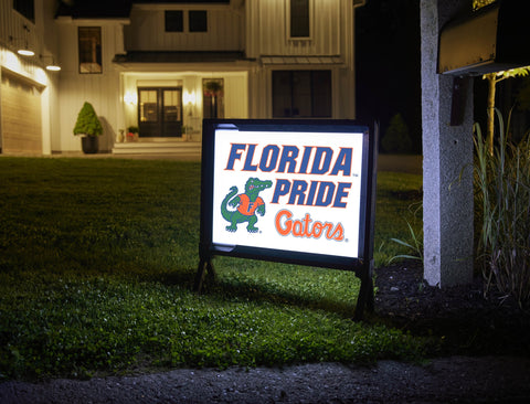 Florida Pride Albert Gators White Lumilawn Sign