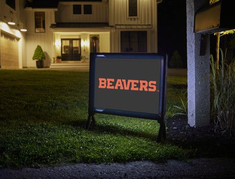 Oregon State Beavers Wordmark Black Yard Sign