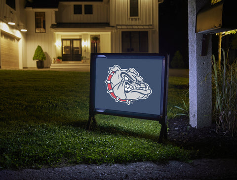 Gonzaga Bulldog Mascot Blue Lumilawn Sign