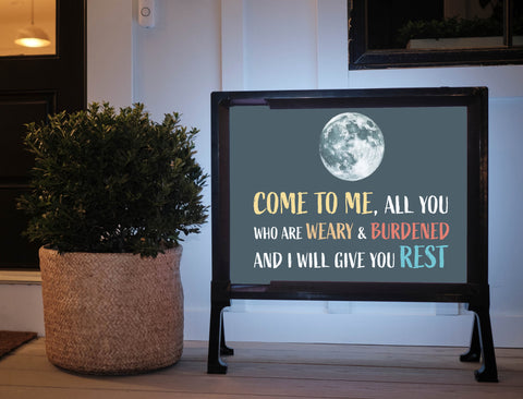 I Will Give You Rest Yard Sign