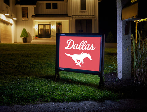 Dallas Mustang Red Yard Sign