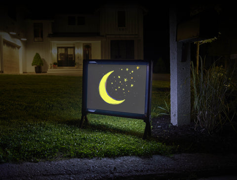 Twinkle Moon Night Sketch Yard Sign