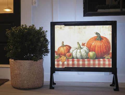 Pumpkin Spread Still Life Yard Sign