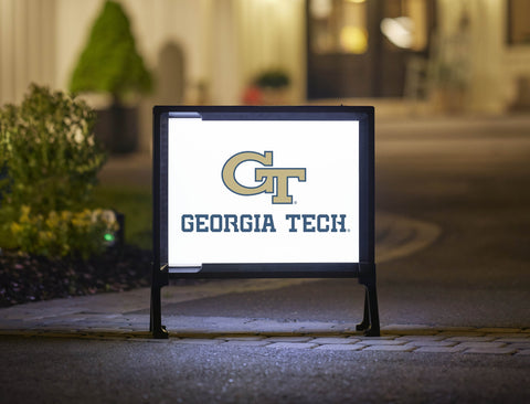 Georgia Tech Athletics Wordmark White Lumilawn Sign