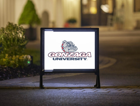 Gonzaga University Bulldog White Lumilawn Sign