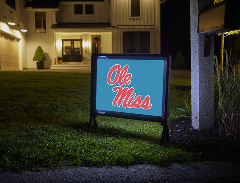 Mississippi Ole Miss Powder Blue Lumilawn Sign