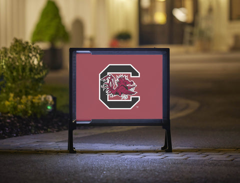 South Carolina C Cocky Yard Sign Garnet