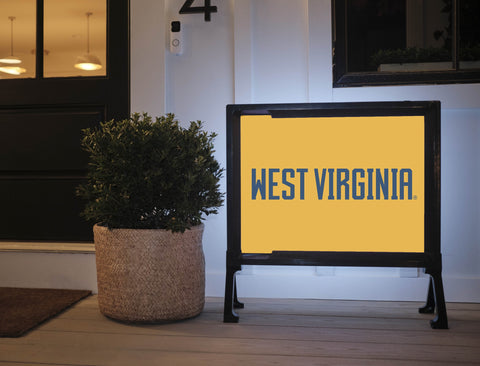 West Virginia Wordmark Gold Yard Sign