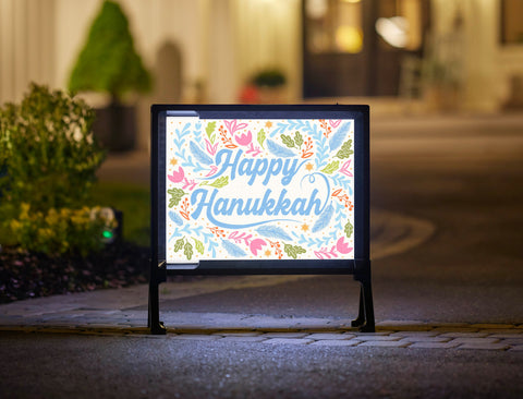 Happy Hanukkah Lumilawn Sign