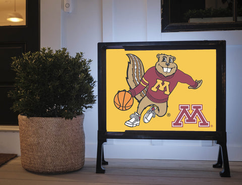 Minnesota Goldy Basketball Yard Sign