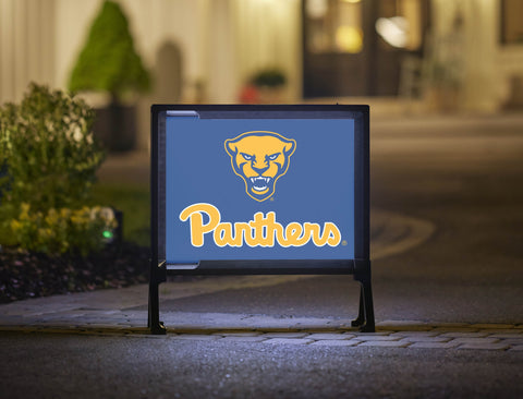 Pittsburgh Pitt Panthers Game Royal Lumilawn Sign