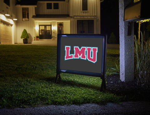 LMU Athletics Mark Black Yard Sign