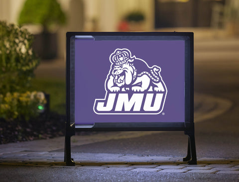 JMU Duke Dog Combo Purple And White Yard Sign