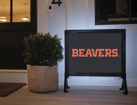 Oregon State Beavers Wordmark Black Yard Sign