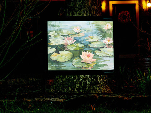 Lilypads in Bloom Pond Decoration Yard Sign