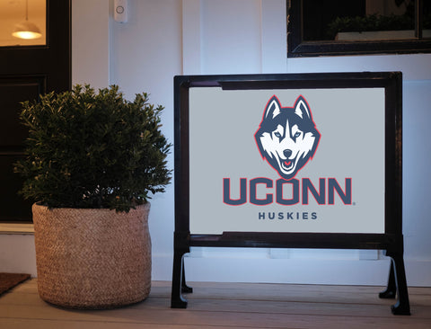 Huskies UConn Color Block Yard Sign