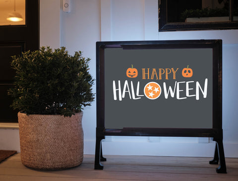 Happy Halloween Tennessee Volunteers Lumilawn Sign