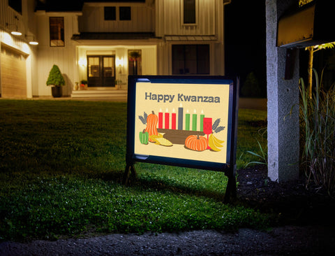 Happy Kwanzaa Lumilawn Sign