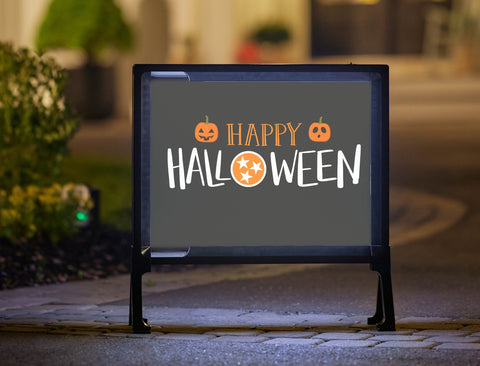 Happy Halloween Tennessee Volunteers Lumilawn Sign