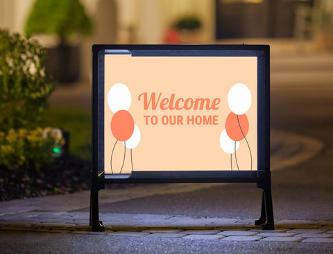 Welcome Balloon Yard Sign