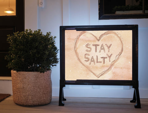 Stay Salty Beach Heart Yard Sign