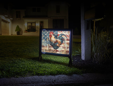 Patriotic Chicken Americana Yard Sign