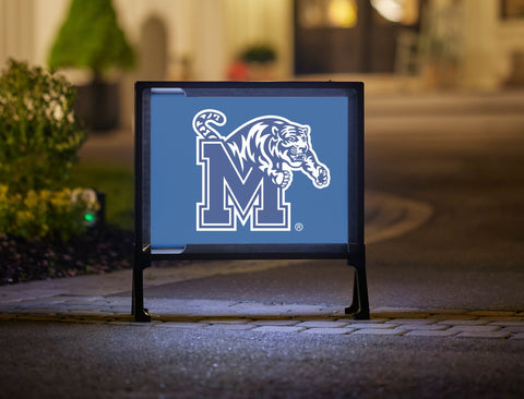 Memphis Logo Blue Yard Sign