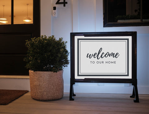 Welcome To Our Home Lumilawn Sign