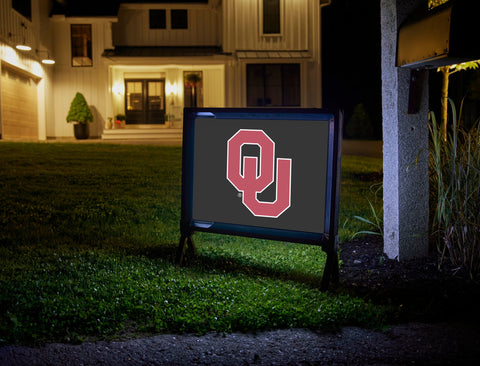 Oklahoma Athletics Mark Black Yard Sign