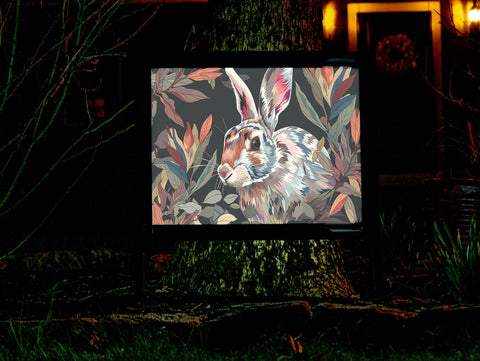 Leafy Green Bunny Rabbit Yard Sign