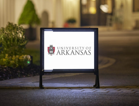 Arkansas Institutional Mark White Lumilawn Sign