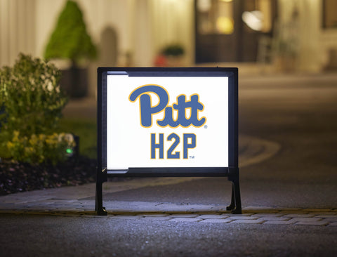 Pittsburgh Pitt H2P White Lumilawn Sign