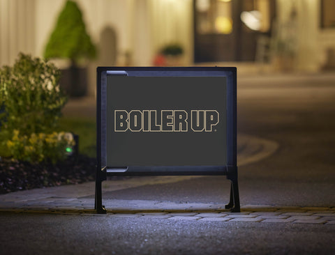 Purdue Boiler Up Black Lumilawn Sign