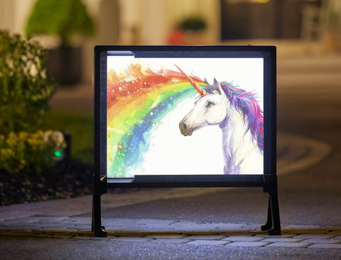 Rainbow Unicorn Yard Sign