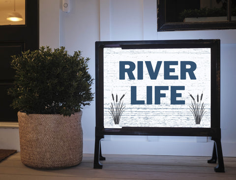 River Life Summer Yard Sign