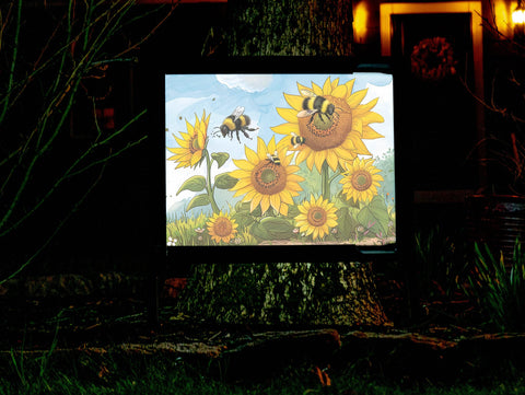 Sunflower World for Bees Garden Sign Lumilawn Sign