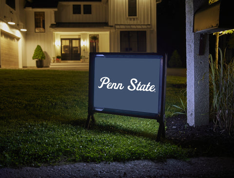 Penn State Script Mark Navy Yard Sign